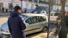 Media gather outside London Clinic as King Charles III is admitted for prostate treatment