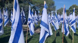 Beverly Hills holds flag display for victims of Oct. 7 attack