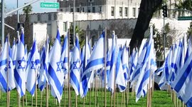 Beverly Hills holds flag display for victims of Oct. 7 attack
