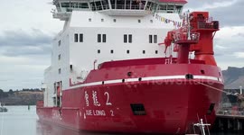 China's icebreaker Xuelong 2 holds public open day event in New Zealand