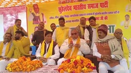 Stage Collapses During a Political Rally2 In Uttar Pradesh's Sitapur