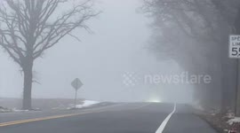 Heavy Fog In Chili, NY, USA