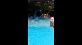 slides in the pool