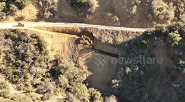 State Route 33 Restoration in Progress in California, USA