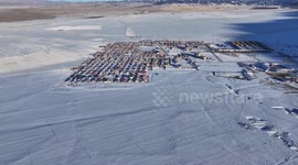 Villagers Homes on Grassland in Hami, China