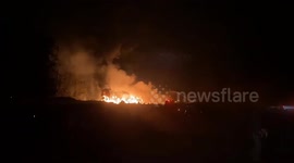 Fire rips through factory storing hundreds of paint cans in Thailand