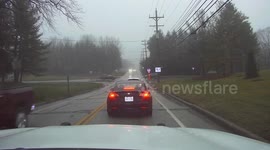 Ohio officers hilarious 'war' against turkey that kept wandering into road and blocking traffic