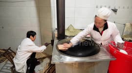 Spring Festival Special Food Baked Beancurd Skin in Enshi, China