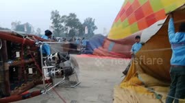 Hot Air Balloon Ride in UP thats funny moment for villages people's