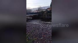 Moment gardens gardens collapsed into river in landslide