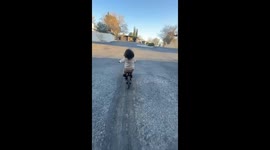 Safety clash: Pint-sized cyclist's joy meets caution