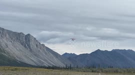 Skilled Pilot Navigates Remote Airstrip in Alaska, USA  with Precision
