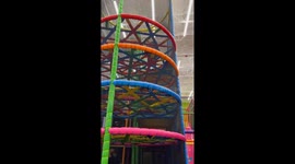 Mom Falls Through Playground Spiderweb