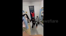 Blindfold Game in the Dormitory in Liuan, China