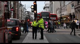 Police within Oxford Street due to the war between Palestine and Israel