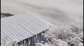 Frostwork on Thousand Buddha in Mianyang, China