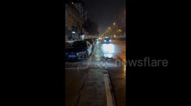 Rain drops in a small area in Xiangtan, China