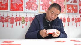 Dragon Theme Paper-Cut Work in Shiyan, China