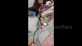 The guilty gaze: Ome's expressive face reveals mischief in cable scolding video