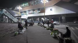 Farmers Sell Vegetables in Chongqing, China
