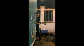 Unexpected slip: man's sudden fall leaves a mess in Hanoi, Vietnam