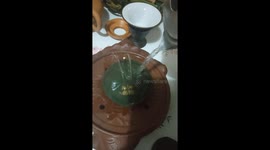 Funny frogs spitting water. Clay tea pets for traditional Chinese tea ceremony