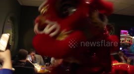 Kung Fu school in Belgium stages lion dance shows to celebrate Spring Festival
