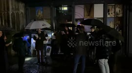 Christian protestors gathered outside Canterbury Cathedral to call for an end to a silent disco being held there to raise funds