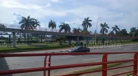 Overview of Panama´s Downtown Metro area and the ramp leading to the Coastal Belt Walkway.