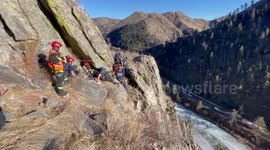 Climber's Heroic Rescue: Woman Survives Boulder Strike In High-stakes Mountain Operation