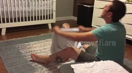 Peekaboo with baby and dog!!