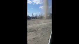 Dust devil hits Latvia