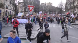 Climat protest in bordeaux against oil wells