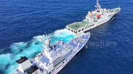 China blocks Philippine Coast Guard vessel in South China Sea