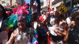Street carnival in Rio de Janeiro with Carmeltas Bloc