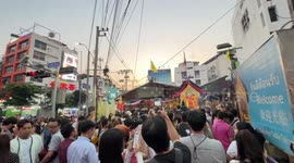 Devotees celebrate birthday of the Hindu idol Ganesha