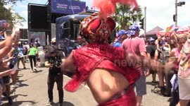 People Take Part In Block party 