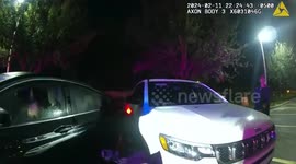 Drunk Man Knocks Back at Police Officers After They Tap on His Car Window to Wake Him Up in Hillsborough County, FL, USA