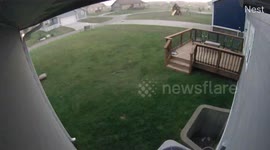 Trampolines Blow Across Yard Like Tumbleweeds