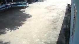 Creepy ghost wheelchair keeps rolling backwards outside hospital