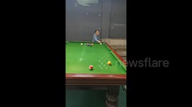 Grandmother's stunning pool mastery in Liaoning, China
