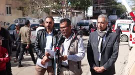 A press conference for human rights organizations about the catastrophic situation in the city of Rafah
