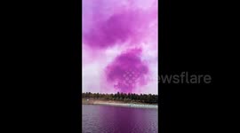 Purple smoke rises from factory chimney, sparking health fears in central China