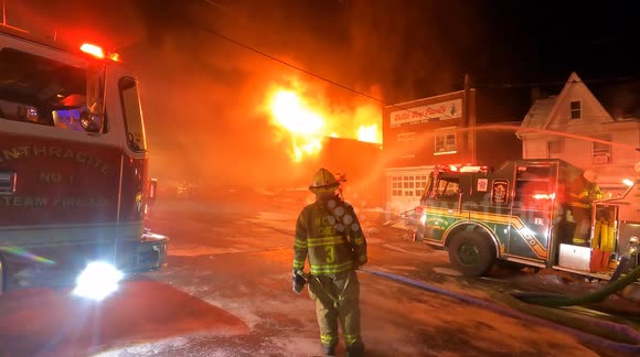 Mosor Fire Commercial Building fire with Collapse Moser Sanitation, Mount Carmel ...