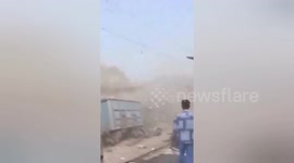 Cargo train overturns killing rail worker in India