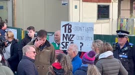 Dozens of tractors gather at football ground as Welsh farmers protest