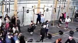 CrossFit athlete manages to avoid injury despite head 'rebounding off floor' after falling off pullup bar