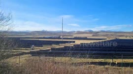 Photovoltaic solar panels in Teius, Romania