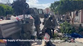 IDF Delivering Humanitarian Aid to Hamas-Run Nasser Hospital Amidst Operation
