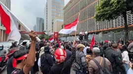 Protest against 2024 Indonesia general election results in Jakarta, Indonesia